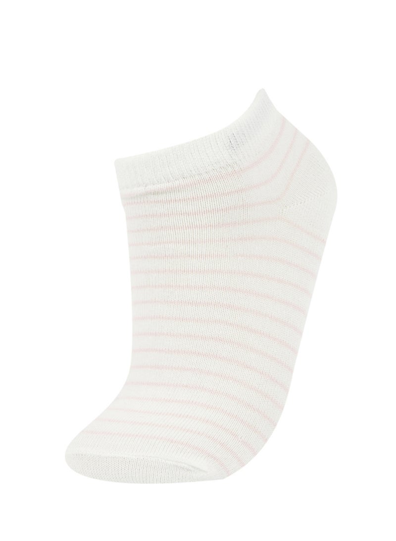DeFacto 5-Pack Cotton Striped And Flamingo Printed Ankle Socks  - Image 5