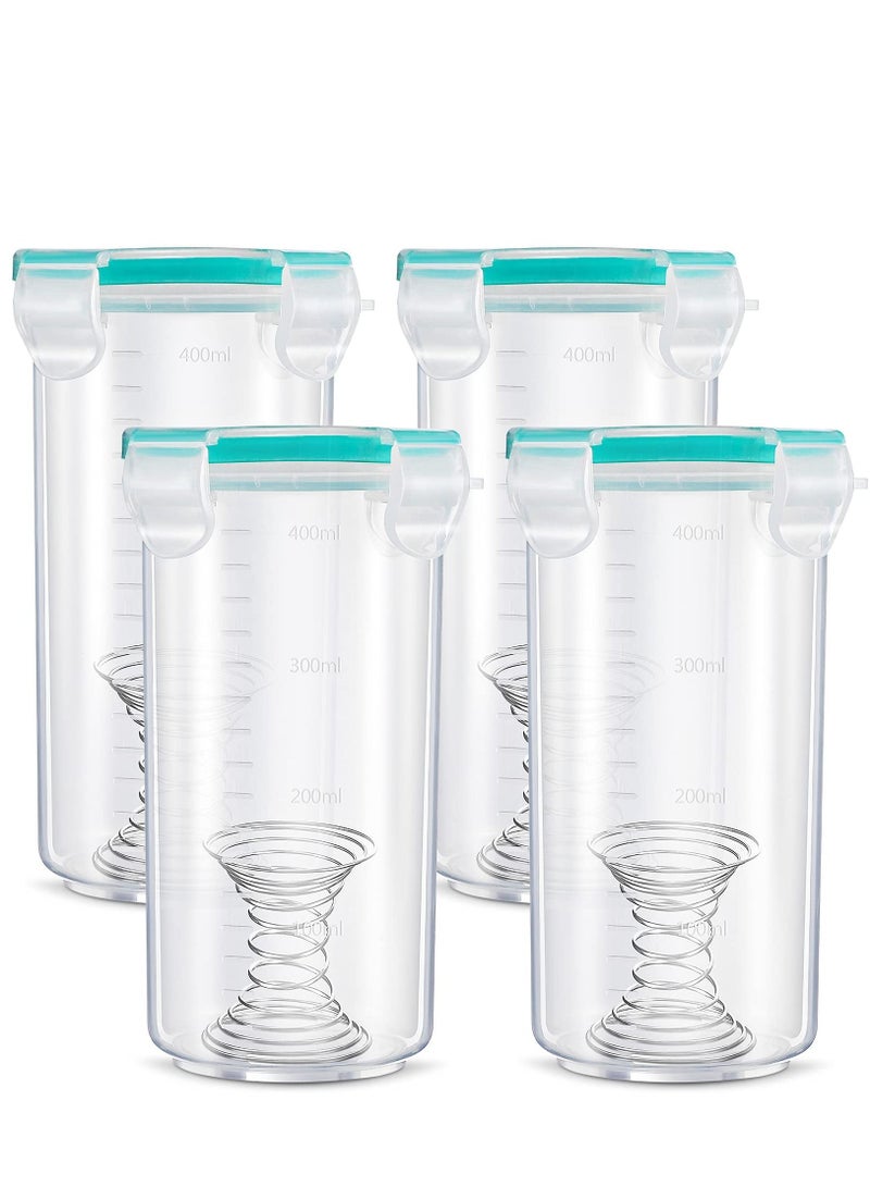 Y&D SYOSI 4 Pcs Paint Container with Stainless Steel Mixing Ball, Touch up Plastic Containers Lids, Storage Airtight for Leftover (400ml) - Image 1
