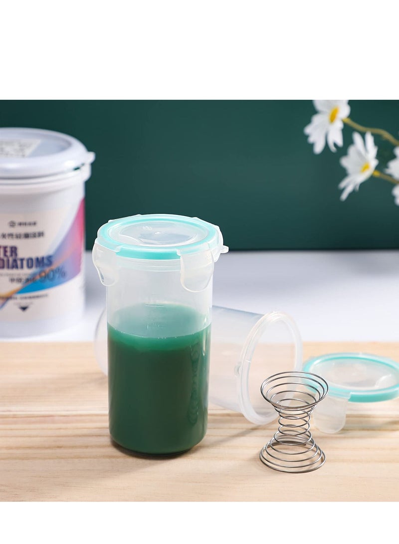 Y&D SYOSI 4 Pcs Paint Container with Stainless Steel Mixing Ball, Touch up Plastic Containers Lids, Storage Airtight for Leftover (400ml) - Image 5
