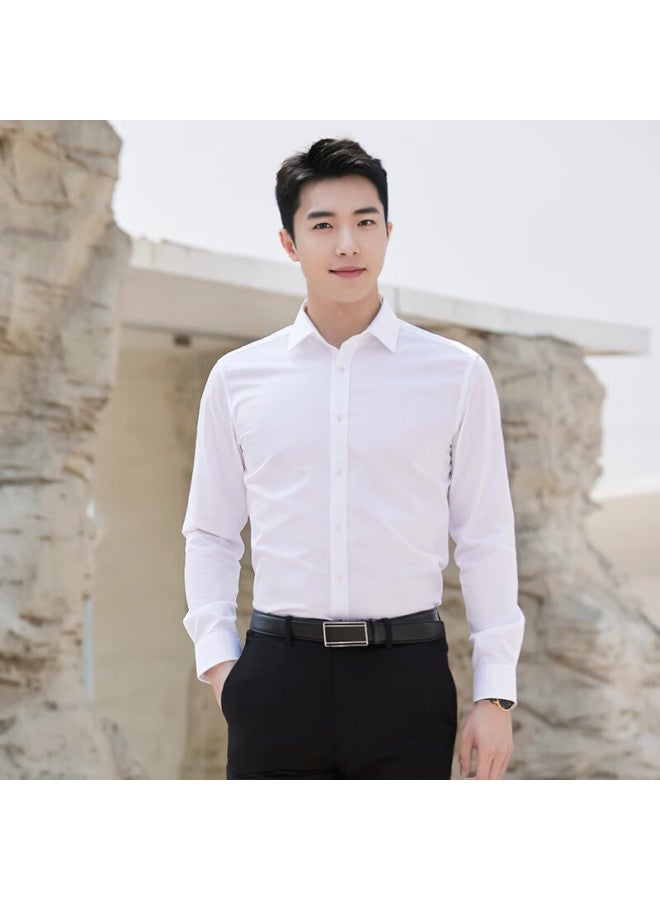 TELUOMAN Wrinkle-Free Short-Sleeve Shirt For Women, Summer White, Professional Elegant Elastic Business Casual Formal Interview Wrinkle-Resistant Women'S Blouse - Image 2