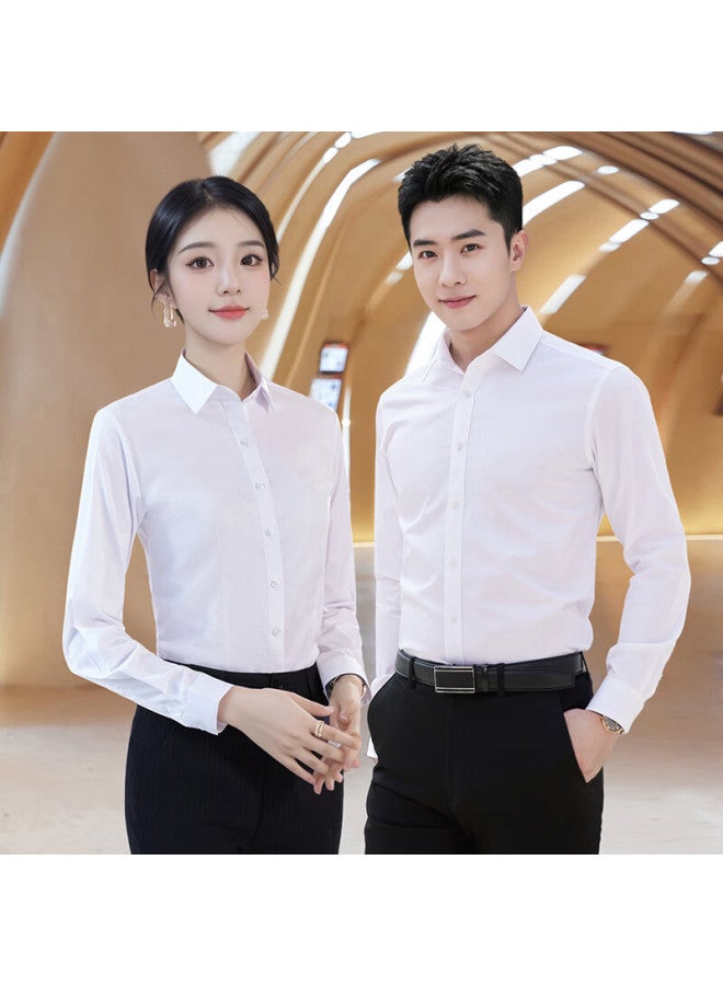 TELUOMAN Wrinkle-Free Short-Sleeve Shirt For Women, Summer White, Professional Elegant Elastic Business Casual Formal Interview Wrinkle-Resistant Women'S Blouse - Image 3