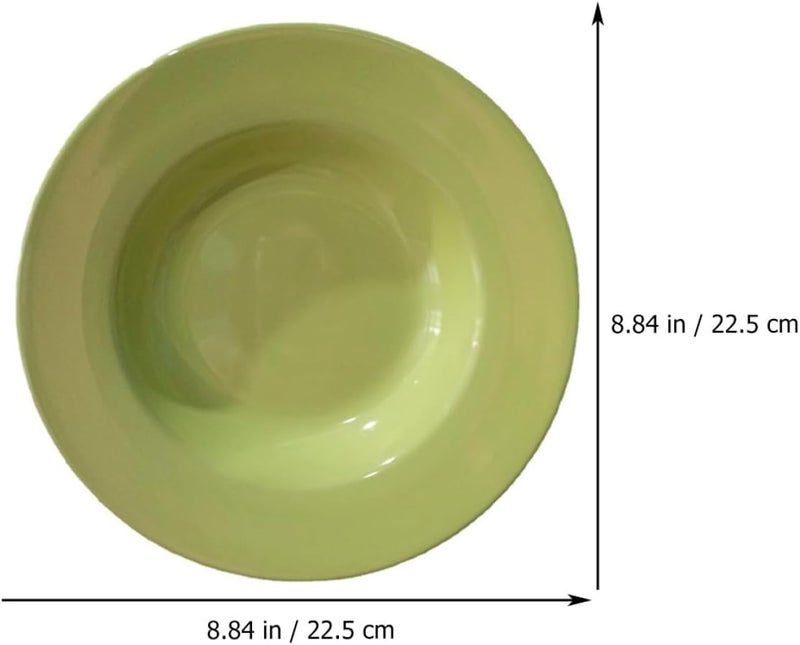 Universal design French Style Green Ceramic Straw Hat Pasta Plate, Dinner Plate for Home Dining, Kitchen Food Tray for Salad and Pasta Serving, French-inspired Tableware for Everyday Use Daily repeated use trusted quality - Image 2