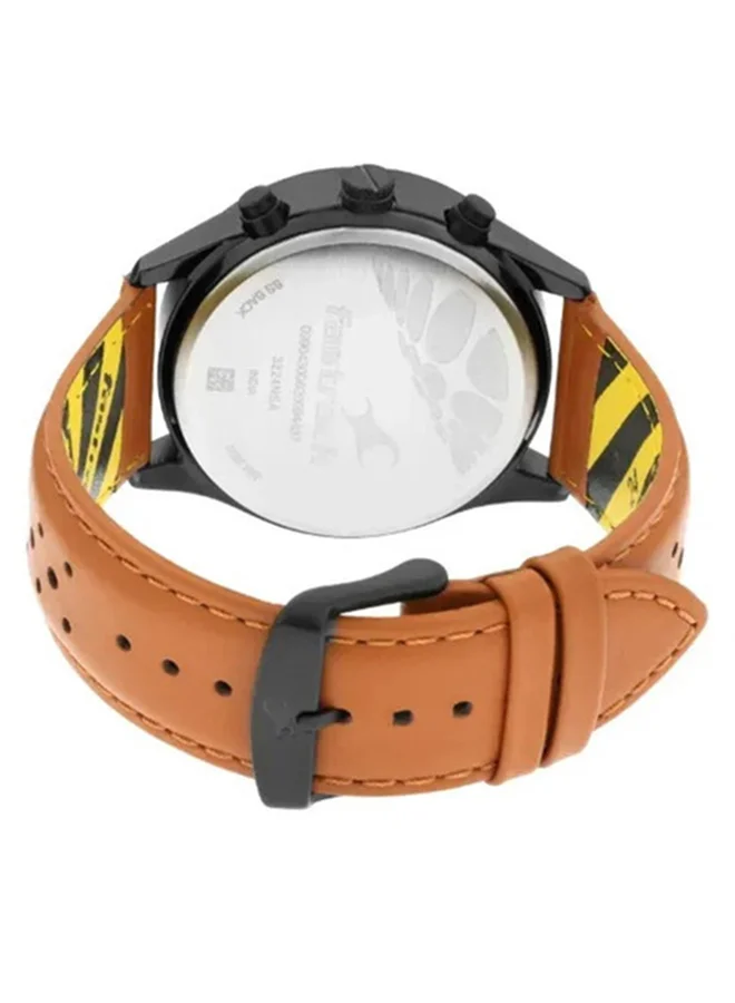 fastrack Fastrack Fastfit Quartz Analog with Day and Date Watch for Guys With Blue Dial Leather Strap