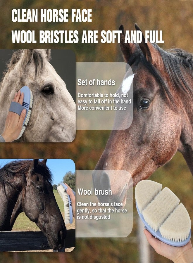  الرسم البياني فرشاة وجه الحصان المرنة، أداة ناعمة مصنوعة يدويًا للعناية بالخيول، لإزالة الأوساخ بشكل احترافي، سهلة الحمل. - Image 3