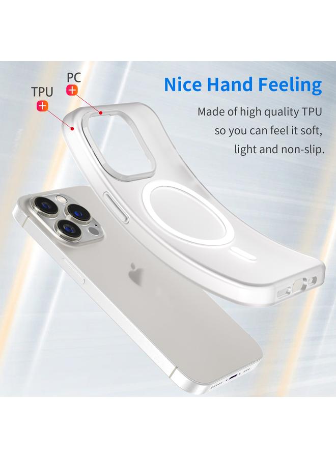 اس-توب جراب هاتف MagSafe Frosted شفاف من مادة TPU + PC بتغطية كاملة لهاتف iPhone 14 Pro - Image 3