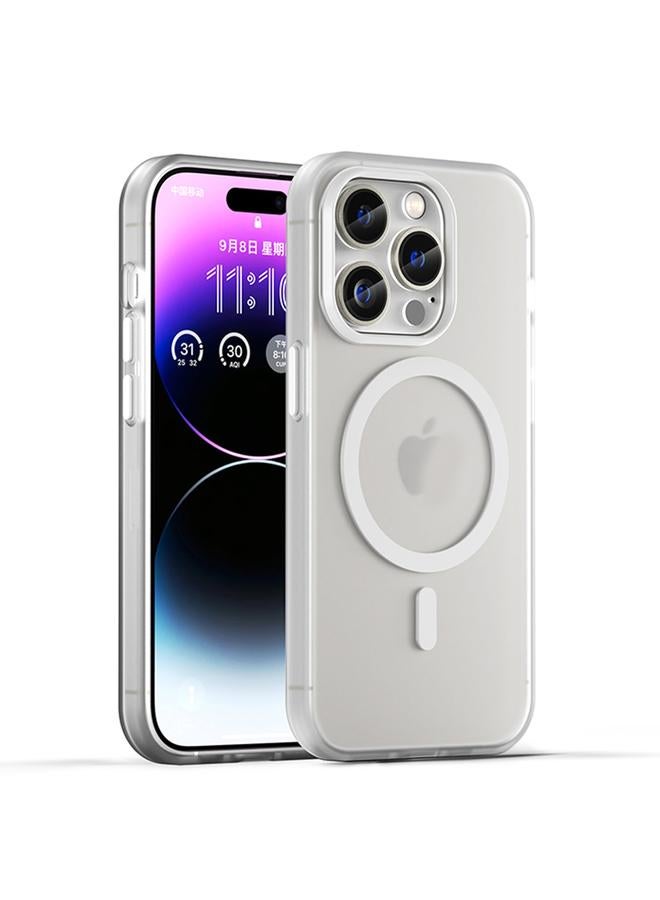 اس-توب جراب هاتف MagSafe Frosted شفاف من مادة TPU + PC بتغطية كاملة لهاتف iPhone 14 Pro - Image 1
