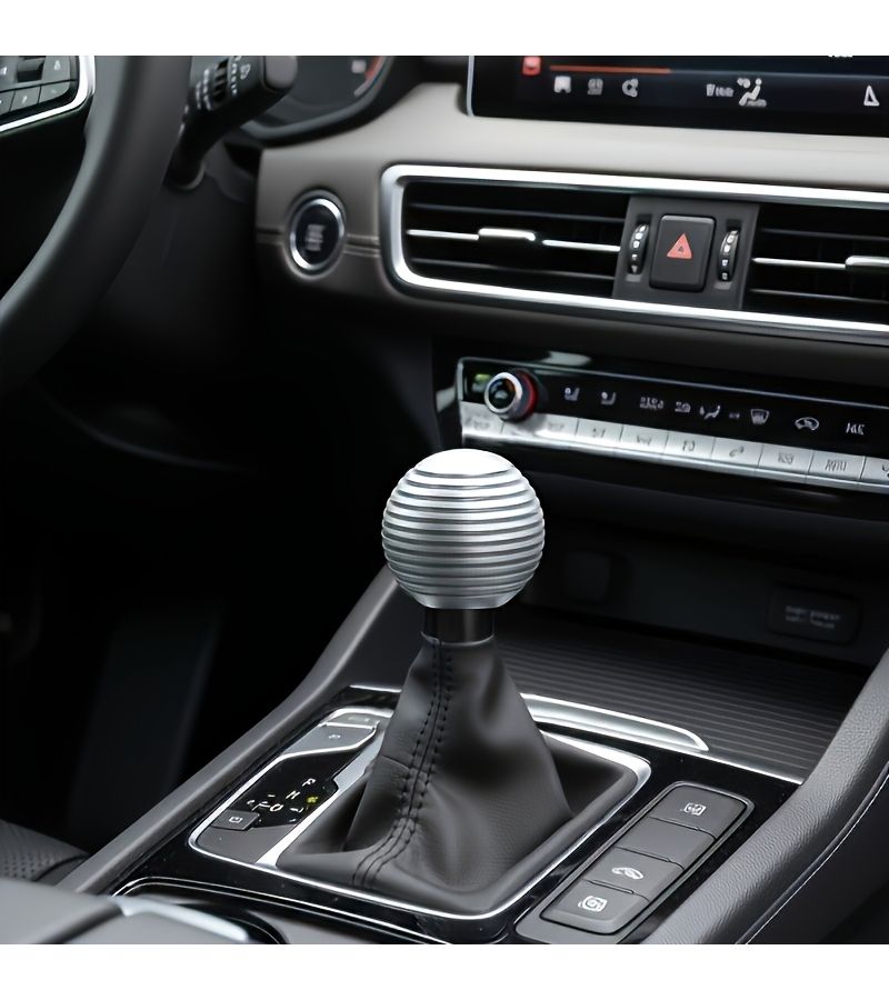 Universal Manual To Automatic Gear Shift Knob Head Shift Stick Silvery - Image 4