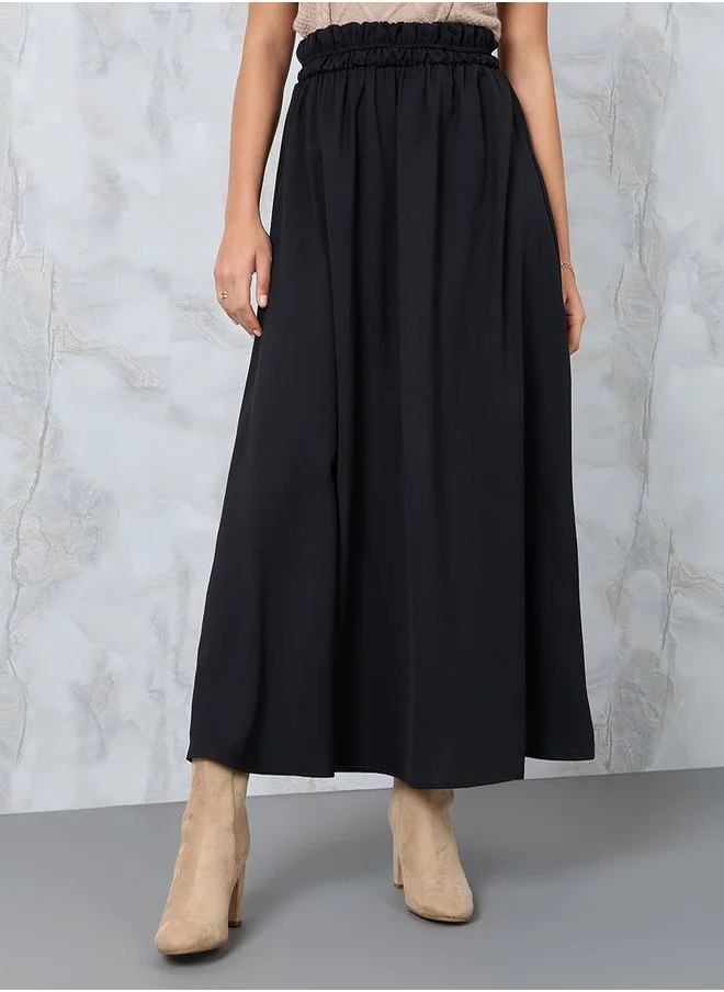 ستايلي Broad Elasticated Waistband A-Line Maxi Skirt