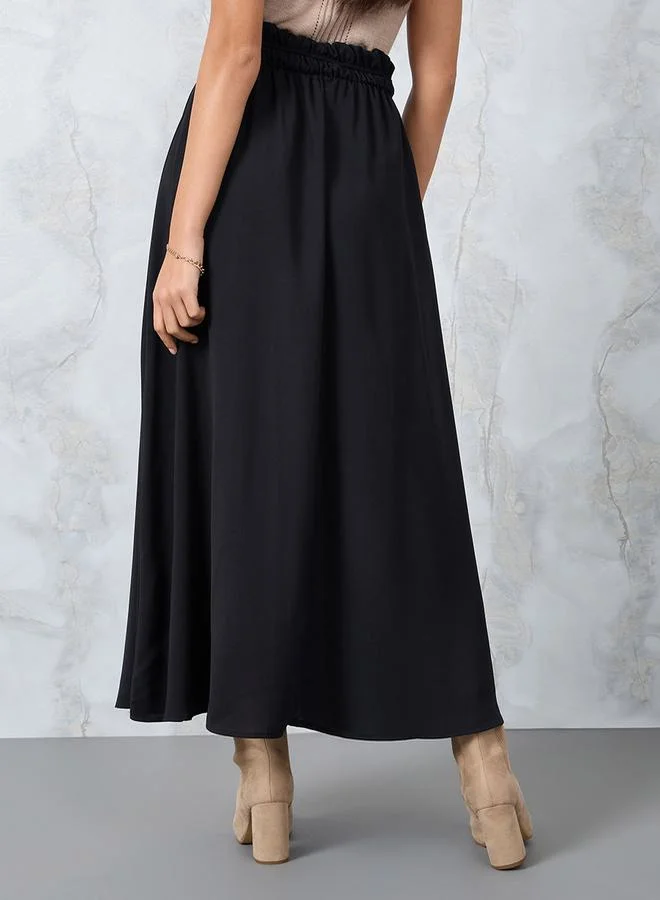 ستايلي Broad Elasticated Waistband A-Line Maxi Skirt