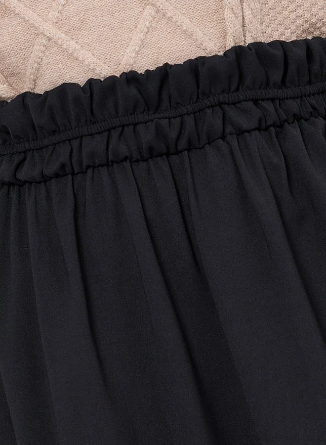 ستايلي Broad Elasticated Waistband A-Line Maxi Skirt