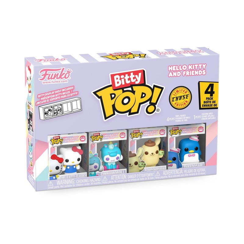 Funko Pop Bitty Sanrio Hello Kitty Classic Cinnamoroll Pompompurin and A Surprise Mystery Mini Figure 09 Inch 22 Cm Hello Kitty Collectable Stackable Display Shelf Included - Image 3