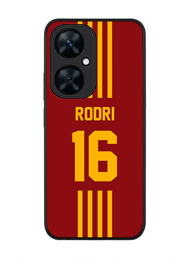 Stylizedd Rugged Black Edge case for Huawei nova 11i , Slim fit Soft Flexible Rubber Edges Anti Drop Cover - Football Team - Spain , Player Name - Rodri - Image 1