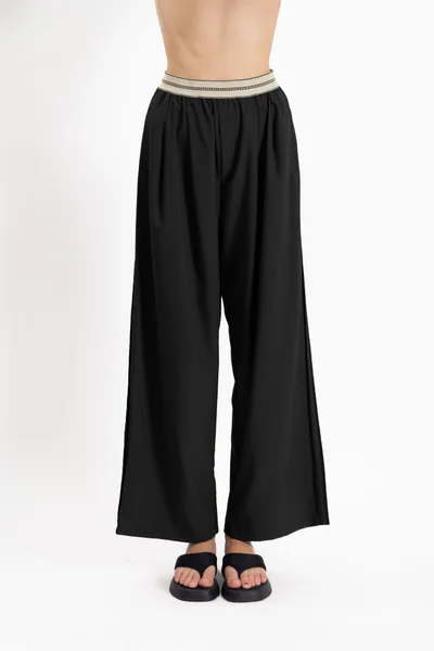 SHAPES DETAILED WIDE LEG COMFORT TROUSERS