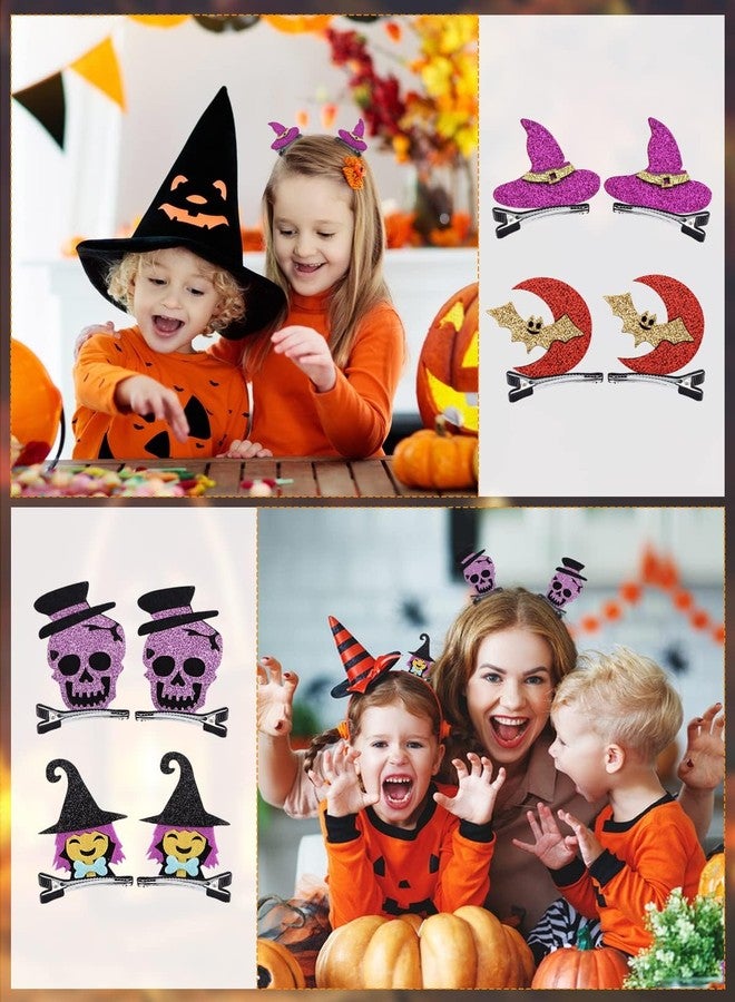 EBANKU 48PCS Halloween Hair Clips EBANKU Halloween Cartoon Hair Clips Pumpkin Ghost Witch Hair Decoration Spider Web Castle Hairpins Cute Halloween Barrettes for Women Girls Halloween Cosplay Accessories - Image 4