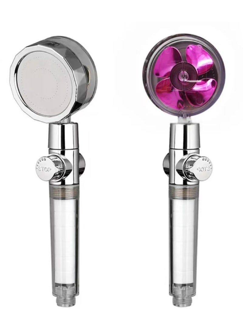 DIGI CORE Water Saving Flow Shower Head 360 Degree Rotating With Small Fan And Rain High Pressure Spray Nozzle High Pressure Turbo Shower Bathroom Accessories - Image 3