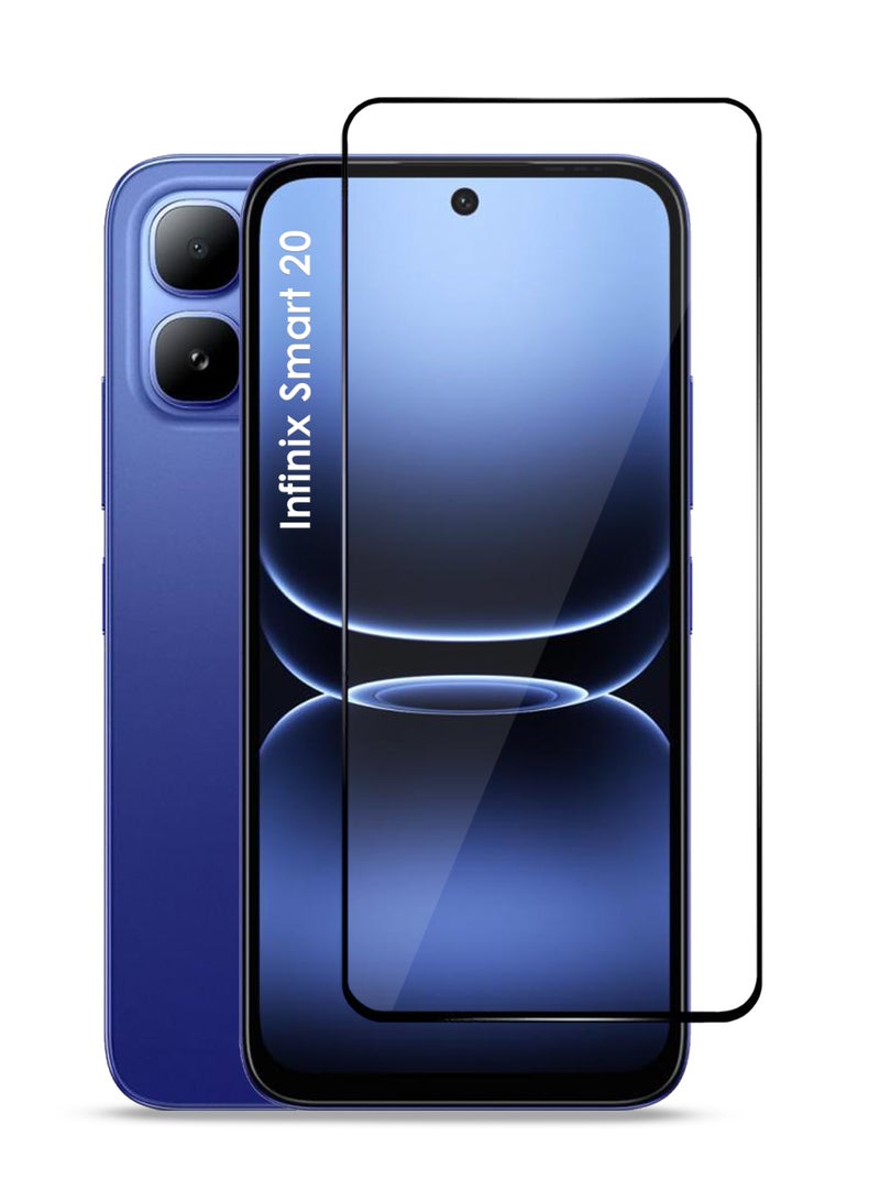 JOMILA Infinix Smart 20 Screen Protector - Premium Full Screen Tempered Glass For Infinix Smart 20 , High Transparency, Delicate Touch, Anti-Explosion, Smooth Arc Edges, Easy Installation - Image 1