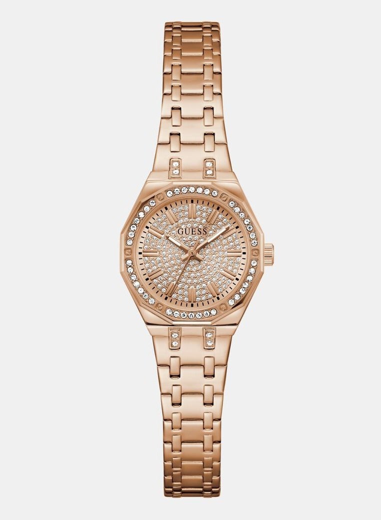 GUESS Ladies Rose Gold Tone Analog Watch - Image 1