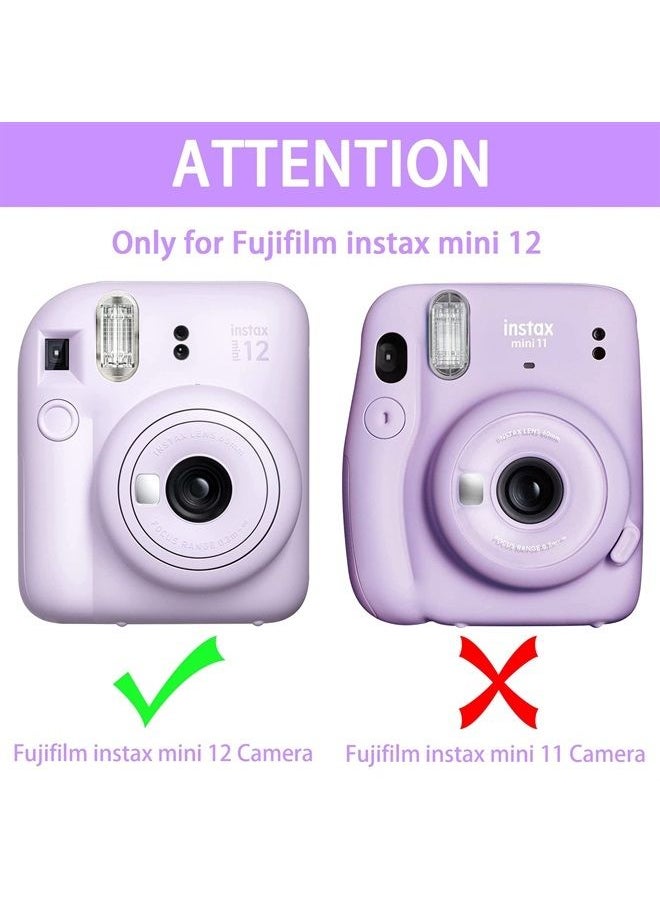 Aenllosi - Silicon Protective Cover Suitable for Fujifilm Instax Mini 12 Camera with Shoulder Strap(Lilac Purple,Case Only) - Image 1
