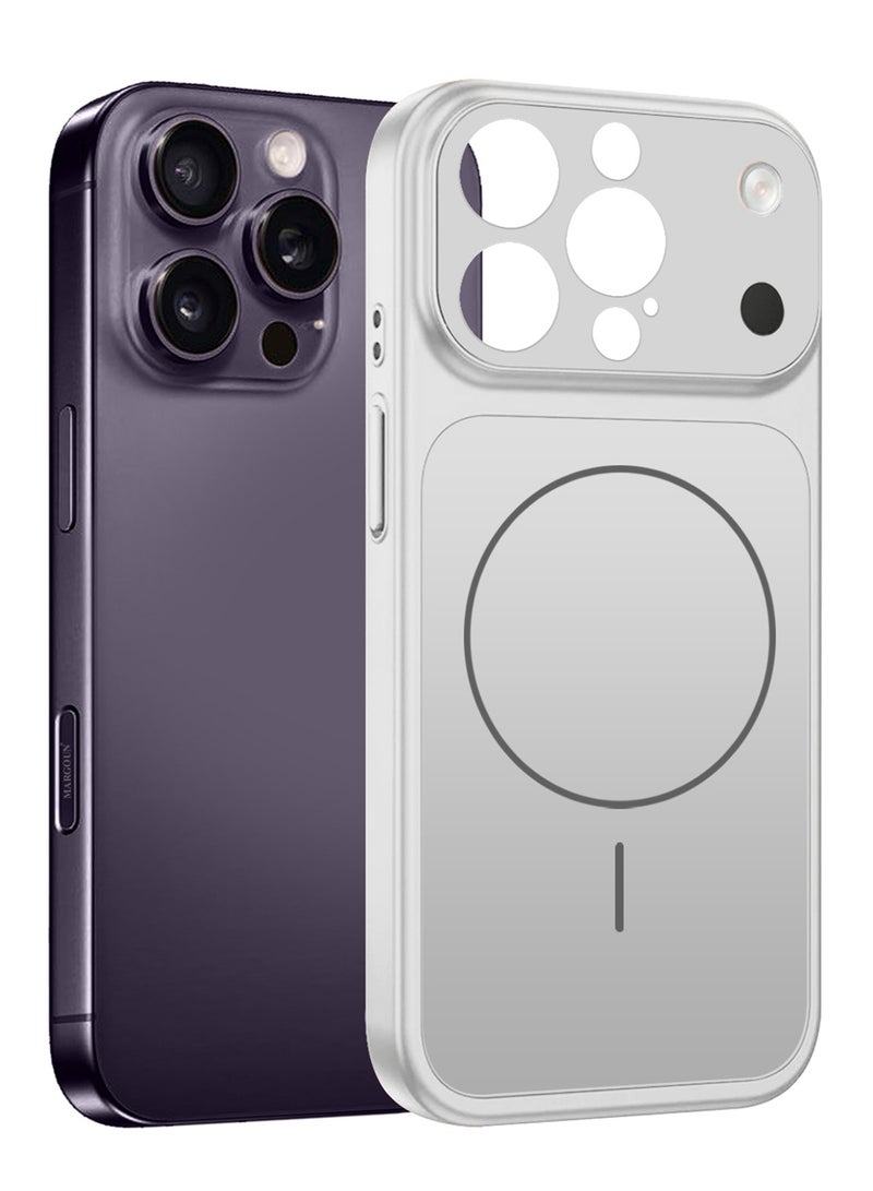 MARGOUN Converter Case for iPhone 14 Pro Max to 17 Pro Max, Compatible with Magnetic Charger, Hard TPU Material, Slim Protective Cover with Camera Guard, Shockproof Frame - Silver silver - Image 4