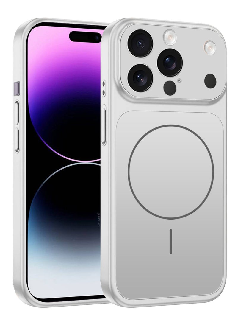MARGOUN Converter Case for iPhone 14 Pro Max to 17 Pro Max, Compatible with Magnetic Charger, Hard TPU Material, Slim Protective Cover with Camera Guard, Shockproof Frame - Silver silver - Image 2
