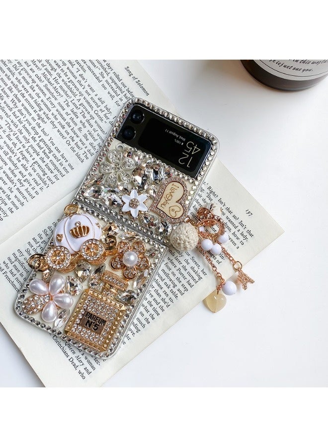 Suitable for Samsung Galaxy Z Flip5 phone case, rhinestone design, shockproof and drop-resistant. - Image 1