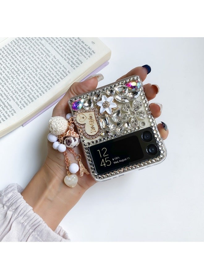 Suitable for Samsung Galaxy Z Flip5 phone case, rhinestone design, shockproof and drop-resistant. - Image 4