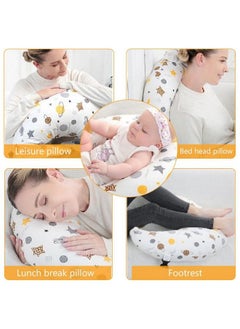 Snowie Soft Baby Feeding Pillow For Mom Breastfeeding Nursing Pillow With Infant Support Cushion Multi Nursing Pad With Removable Neck Belt For Mom Baby Gifts (Polyester;Cotton Pack Of 1)  - Image 3