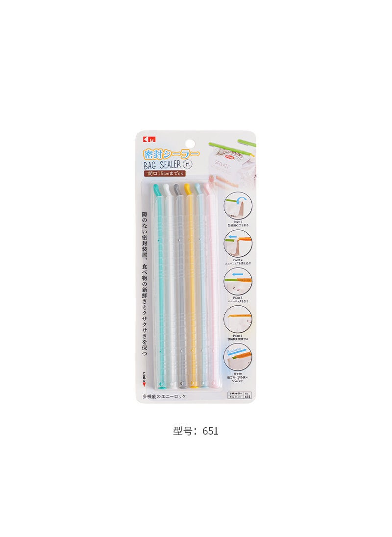Generic - Japanese Snack Seal Clips Food Bag Sealing Sticks Item No 651. Short 6 pieces - Image 1