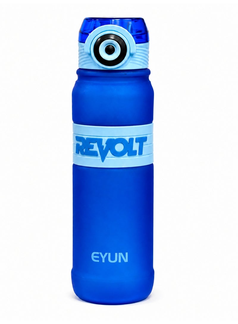 EYUN زجاجة مياه رياضية EYUN Revolt سعة 1000 مل، خالية من BPA ومانعة للتسرب وآمنة للطعام ومناسبة للفريزر للجيم والمدرسة والمكتب والسفر (أزرق) - Image 1