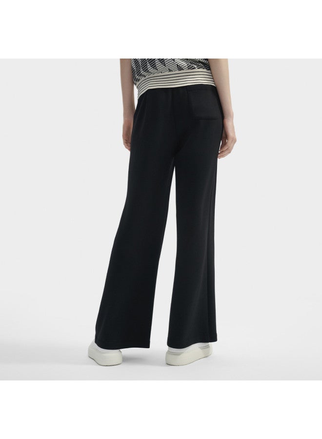 FILA [Yang Mi Same Style] Women'S Casual Pants Ladies Sport Simple Loose Wide-Leg Pants Versatile Knit Trousers - Image 3