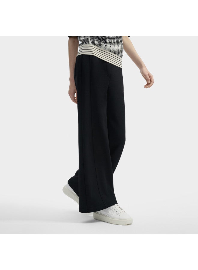 FILA [Yang Mi Same Style] Women'S Casual Pants Ladies Sport Simple Loose Wide-Leg Pants Versatile Knit Trousers - Image 4