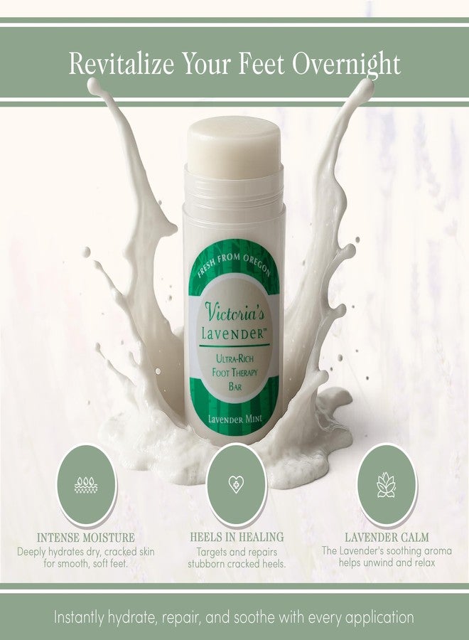 Victoria's Lavender Heel Balm Stick - Ultra-Rich Foot Therapy Balm for Dry, Cracked Feet - Softener for Cracked & Rough Skin - Dry Heels Treatment for Men and Women - Made in USA - Lavender Mint 2.5oz - Image 2