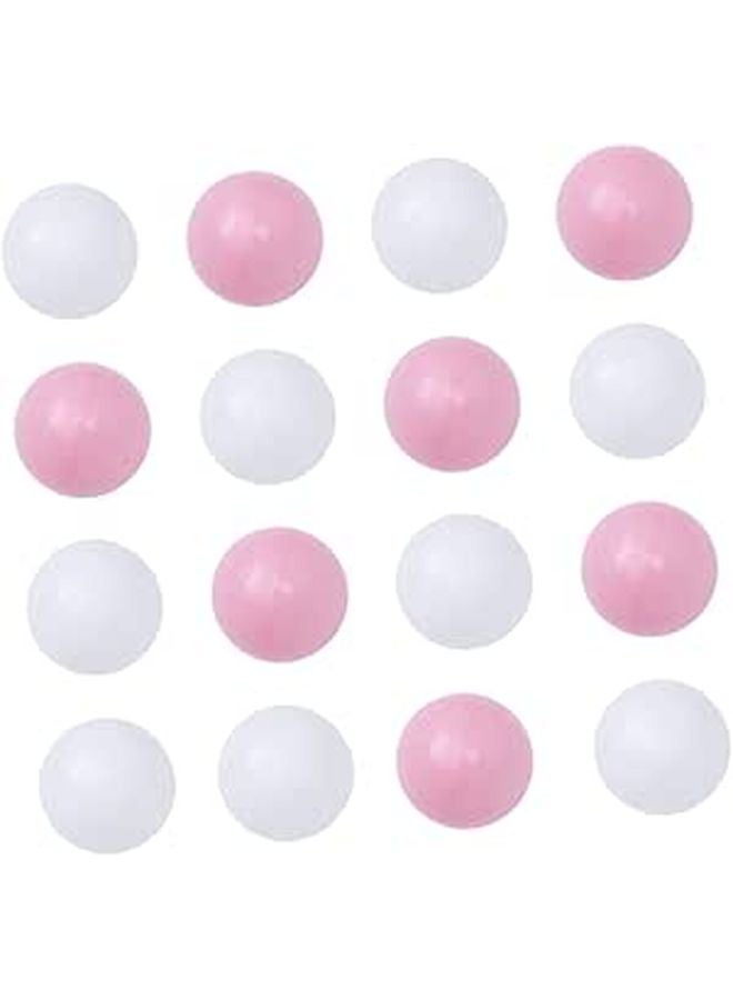 100 Pcs Pink White Plastic Ocean Balls for Ball Pit Indoor Safe Fun Thick Wave Balls - Image 1