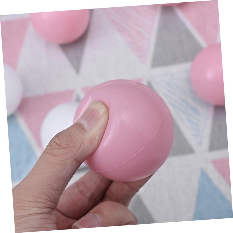 100 Pcs Pink White Plastic Ocean Balls for Ball Pit Indoor Safe Fun Thick Wave Balls - Image 5