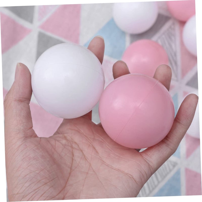 100 Pcs Pink White Plastic Ocean Balls for Ball Pit Indoor Safe Fun Thick Wave Balls - Image 4