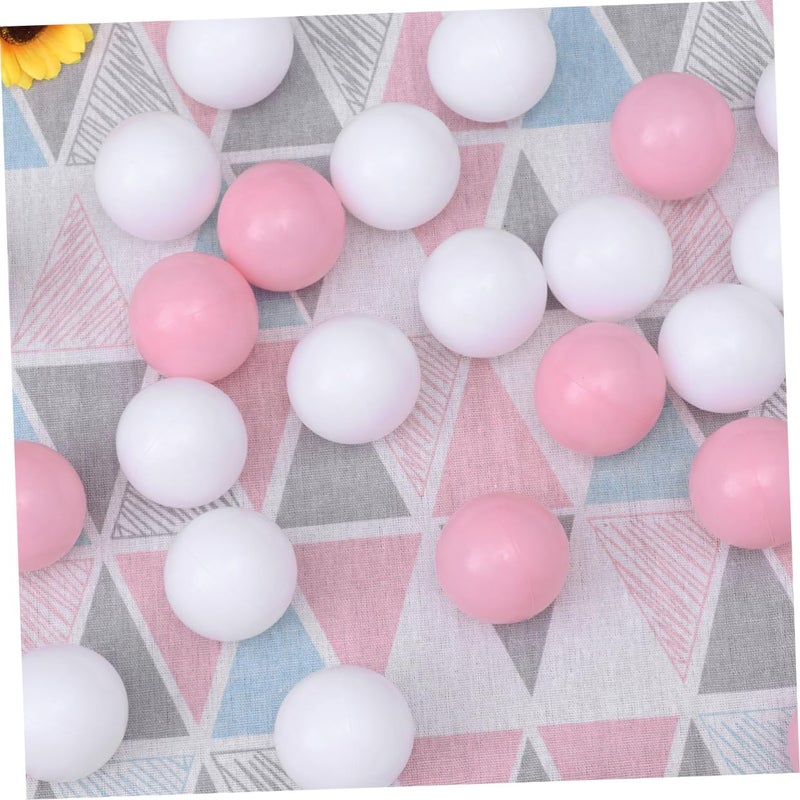 100 Pcs Pink White Plastic Ocean Balls for Ball Pit Indoor Safe Fun Thick Wave Balls - Image 3