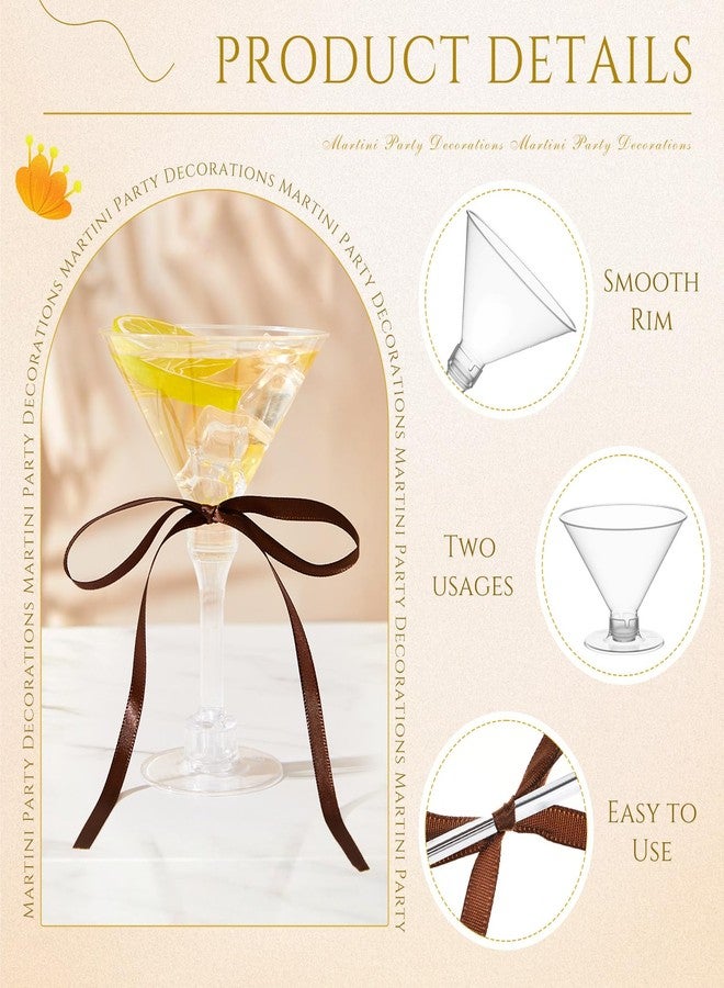 ماكسدوت مجموعة ماكس دوت المكونة من 30 قطعة من لوازم حفلات أعياد الميلاد الصغيرة، تتضمن أكواب إسبريسو مارتيني سعة 5 أونصات، وبرج شمبانيا بلاستيكي صغير مزين بفيونكات، لتزيين حفلات توديع العزوبية، وبار صغير (بني). - Image 3