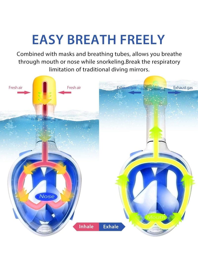 QSHOP QShop®️ 180 Degree Full Face Snorkel Mask, Free-Fleecing Design with Detachable Camera Mount, Anti-Fog, with Adjustable Head Straps, Professional Snorkeling Kit for Adults and Youth Snorkel Mask  - Image 5