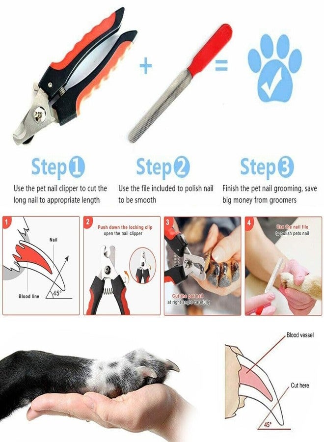 PETZLUV 6-in-1 Pet Grooming Kit – Dog & Cat Bathing Glove, Deshedding Glove, Nail Clipper with File & Rubber Scrubber, Single Steel Comb – Professional Pet Care Set for Dogs & Cats - Pack of 6 - Image 4
