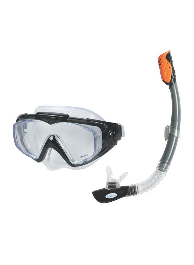 Intex Silicone Aqua Sport Swim Mask and Snorkel Set - Image 1