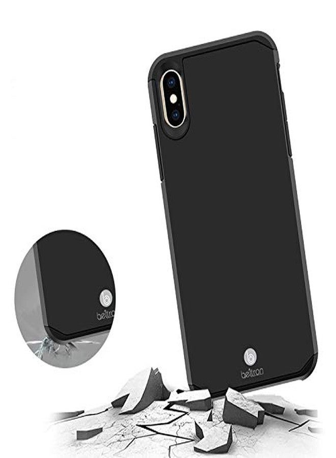 جراب BELTRON مع مشبك حزام لهاتف iPhone Xs Max، جراب هجين نحيف يوفر حماية كاملة ومتين، مع مشبك حزام دوار وحامل مدمج، مقاوم للخدش وممتص للصدمات لهاتف iPhone Xs Max - Image 4