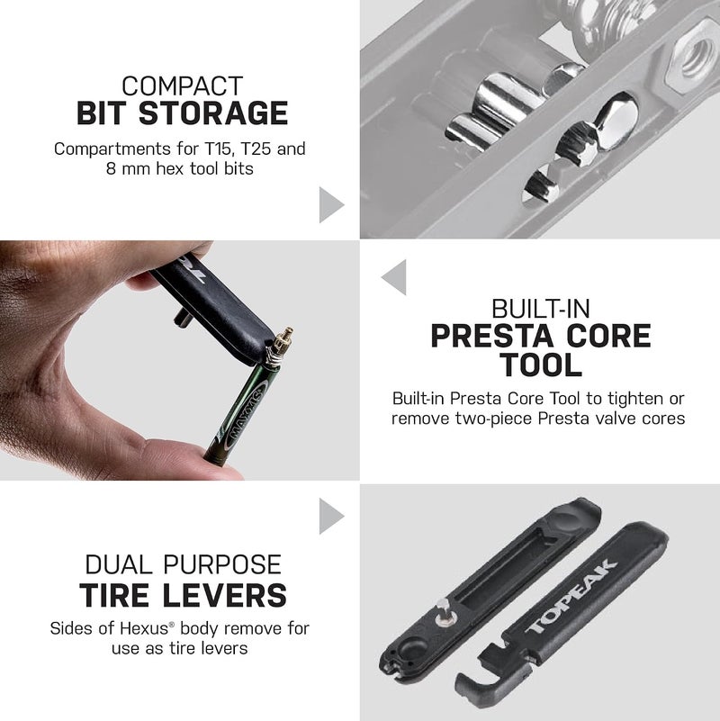 Topeak HexUS X Multi Tool, Black - Image 5