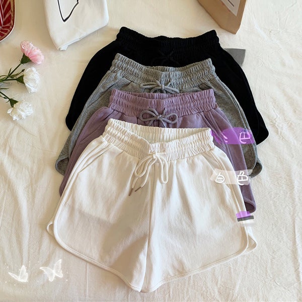 Summer 2024 Korean High-Waist Shorts for Women Black  - Image 3