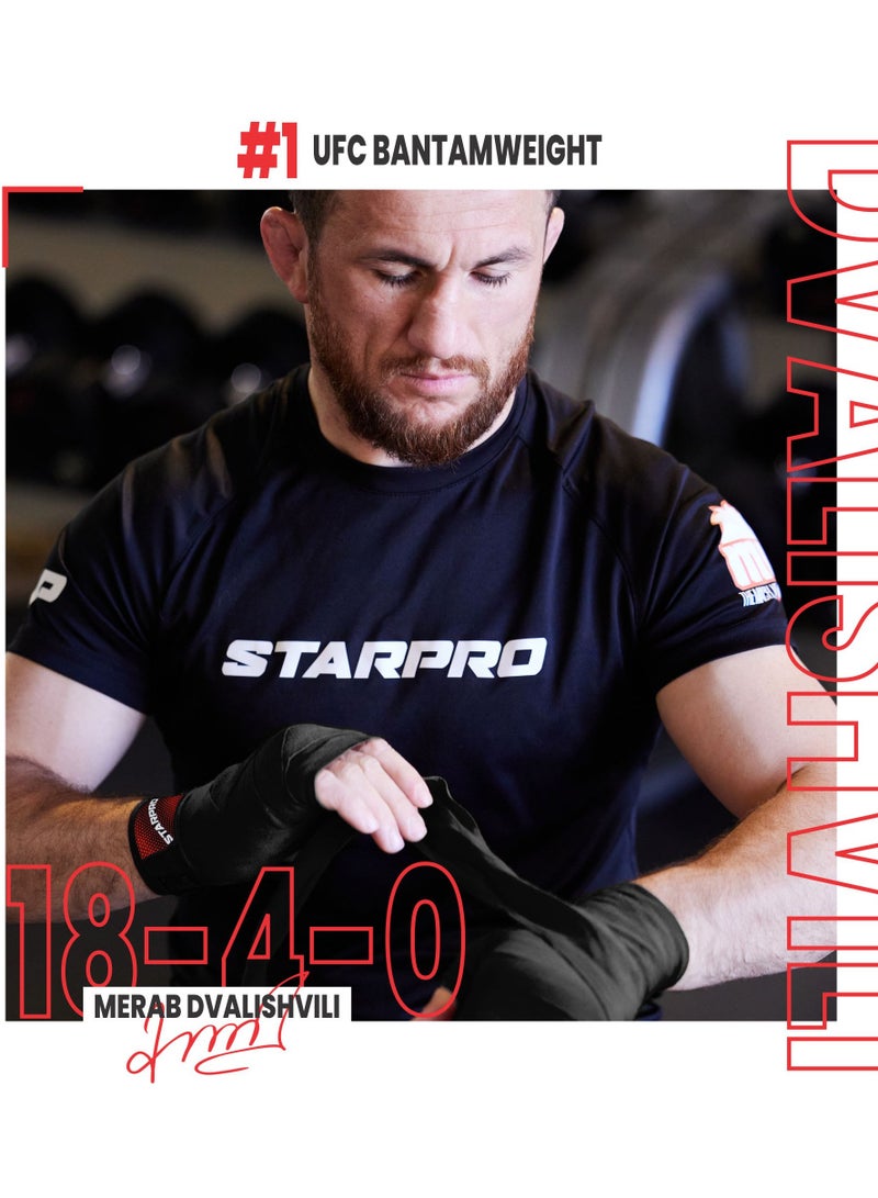 Starpro Boxing Hand Wraps - Carbon Woven Cotton Bandages - 2.55m 3.5m 4.5m - Boxing Wraps For Men Women Kids for Training Sparring Fitness & Martial Arts  - Image 4