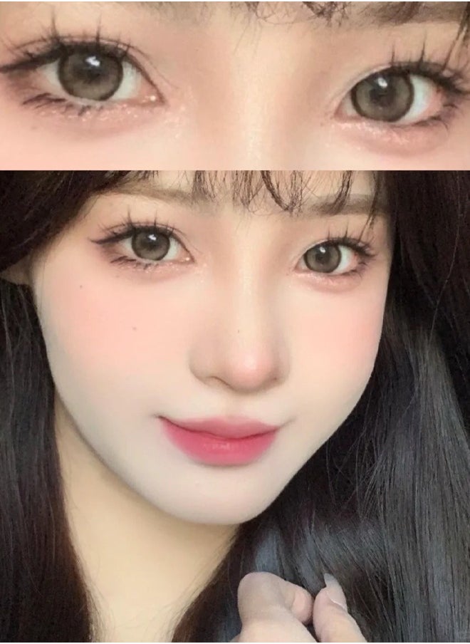 Mill Creek Mill creek color contact lenses 14.5MM hydrogel lenses can be used for 12 months 1 pair of 2 brown glasses  - Image 4