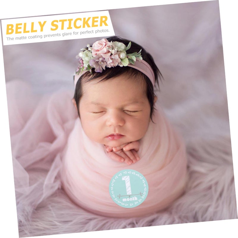 Monthly Milestone Stickers for Newborn Photography Baby Photo Props Set - Image 5
