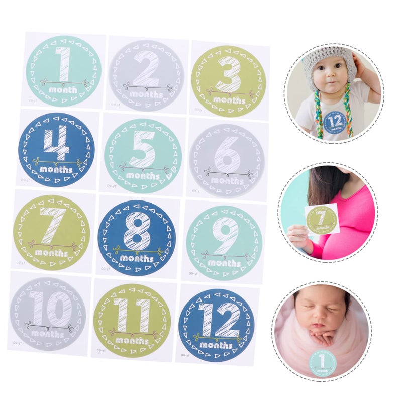 Monthly Milestone Stickers for Newborn Photography Baby Photo Props Set - Image 4