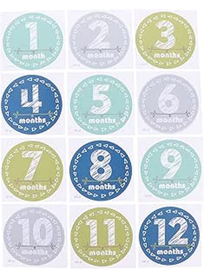 Monthly Milestone Stickers for Newborn Photography Baby Photo Props Set - Image 1