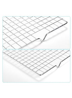 Tebery Tebery 2 Pack Heavy-Duty Wire Cooking Rack Baking Racks Fits Half Sheet Pan, Nonstick Baking & Cooling Grid for Roasting, Cooking, Grilling, Drying - 16" x 10"  - Image 2