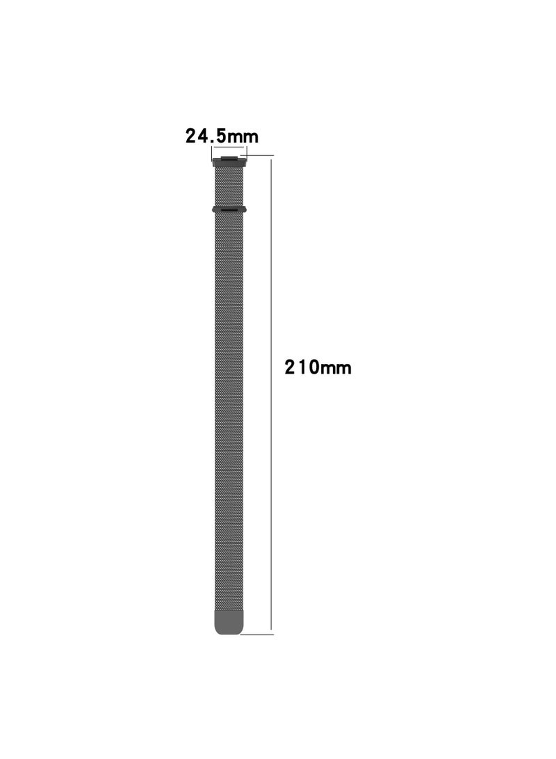 Straps Compatible with Huawei Fit 2 Magnetic Stainless Steel Watch Band for Men and Women,Black - Image 5